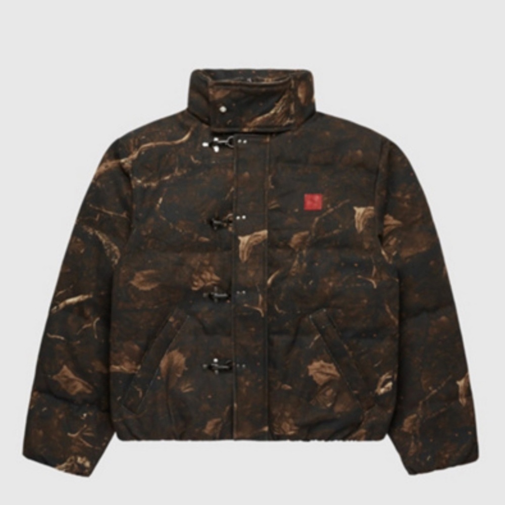 Fugazi Sniper Camo Puffer Jacket Brown